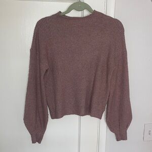 Pink Rose Dusty ROSE Ribbed Mock Neck Sweater